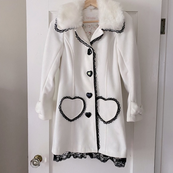 Liz Lisa Jackets & Blazers - Liz Lisa white coat with black trim